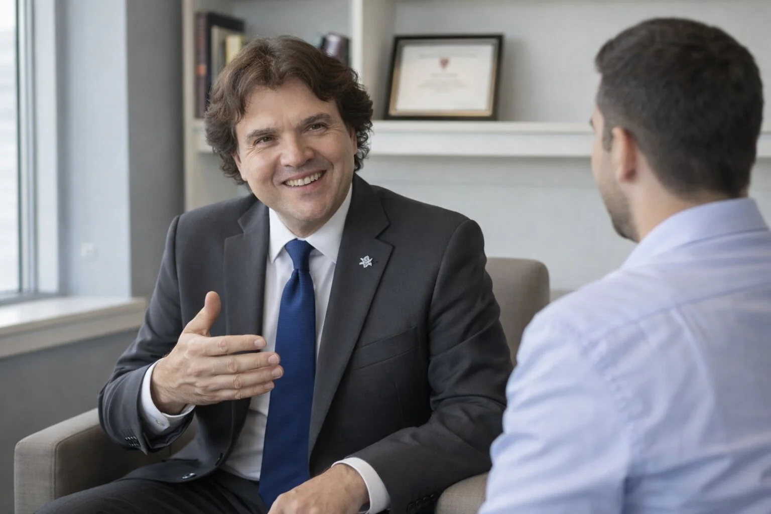 Rick Saruna explaining the Body & Mind quit smoking program in Windsor Ontario