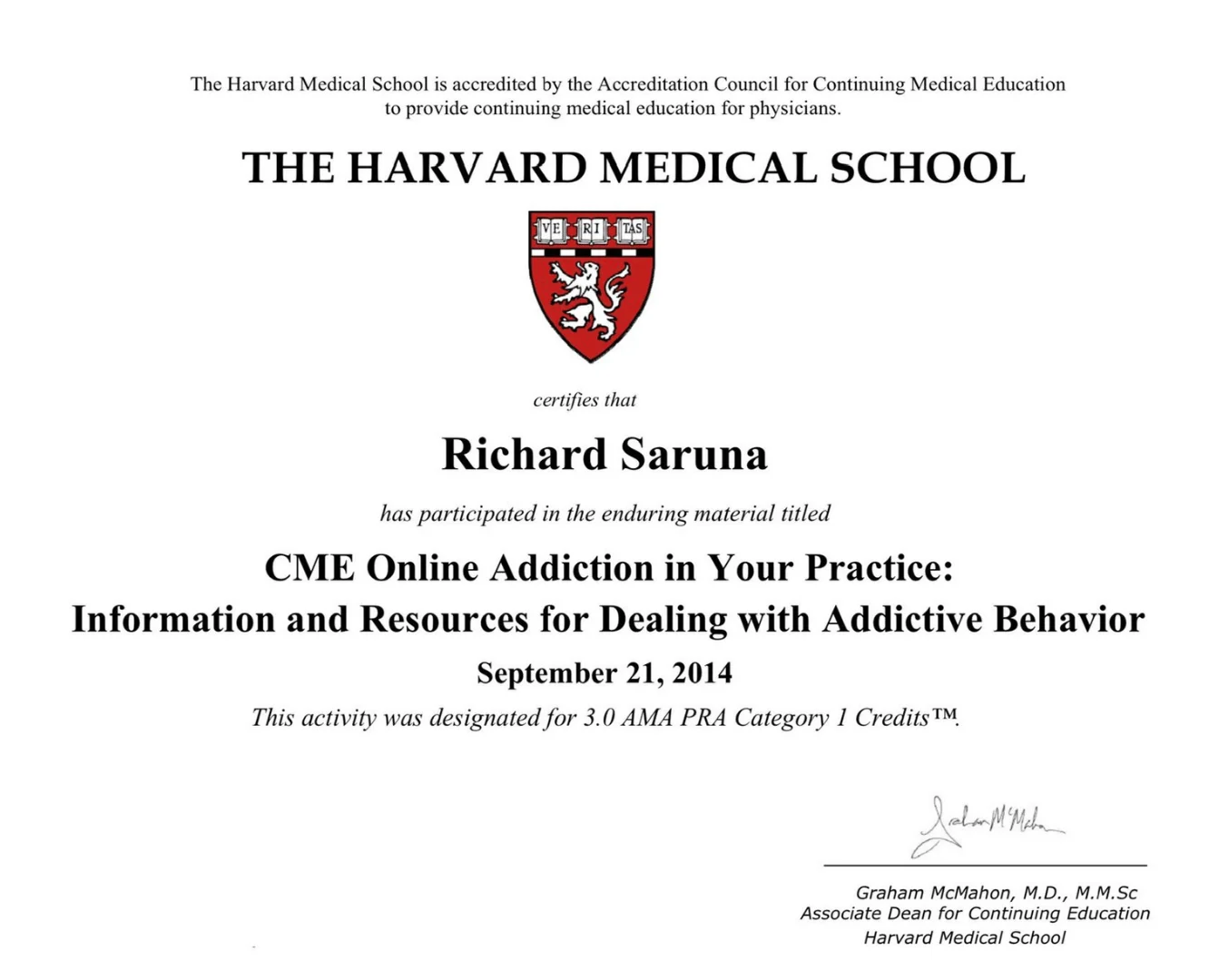 Harvard University Certification